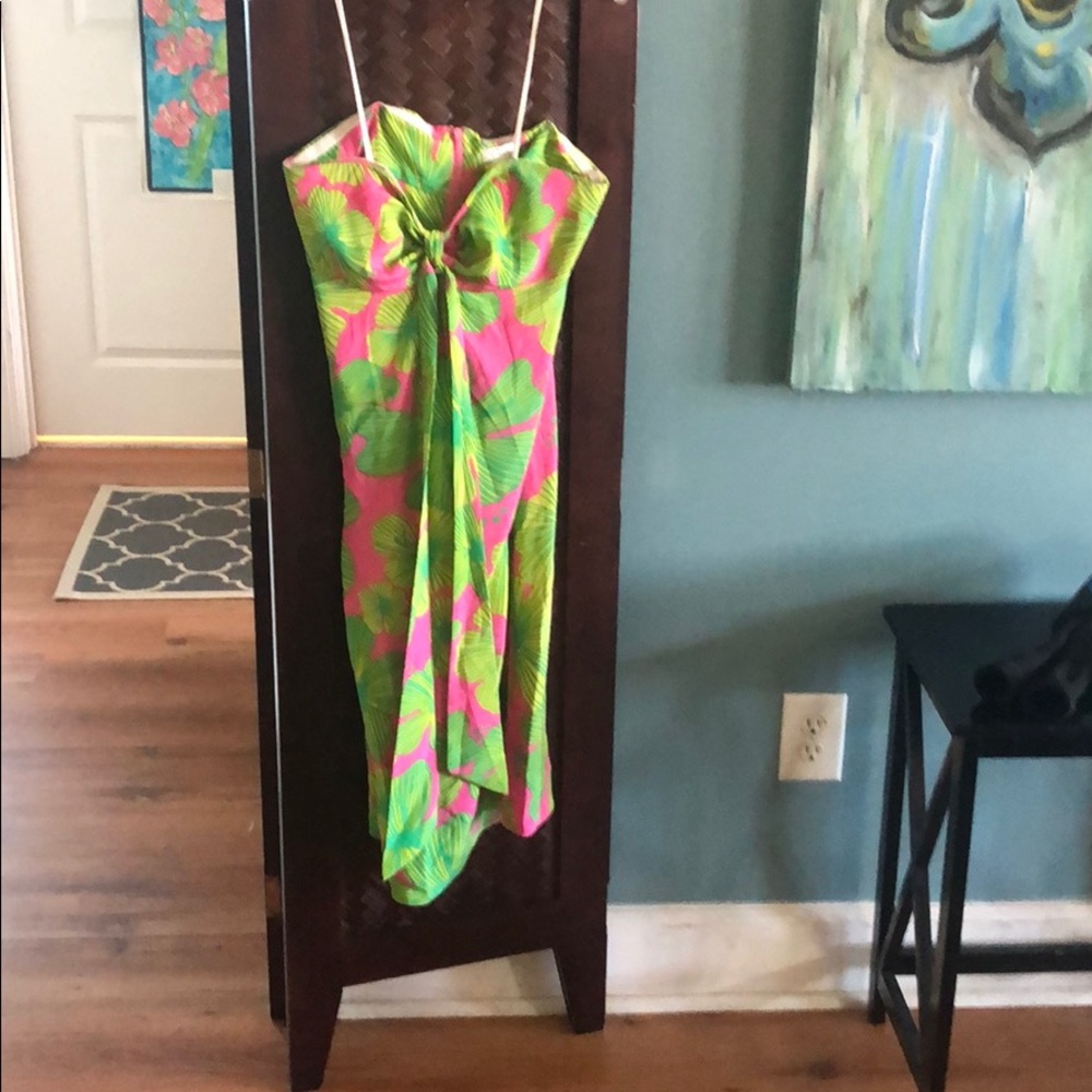 Lilly Pulitzer summer Dress, strapless or halter
